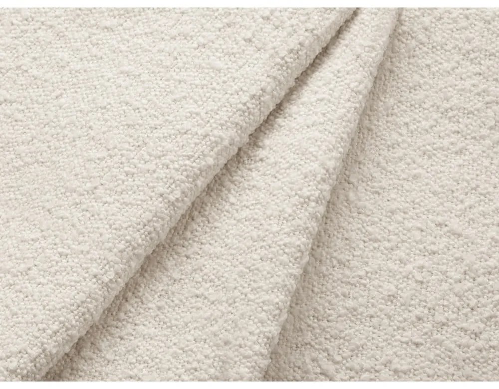 Beżowy rozkładany narożnik ze schowkiem z materiału bouclé (prawostronny/z szezlongiem) Kyoto – Cosmopolitan Design