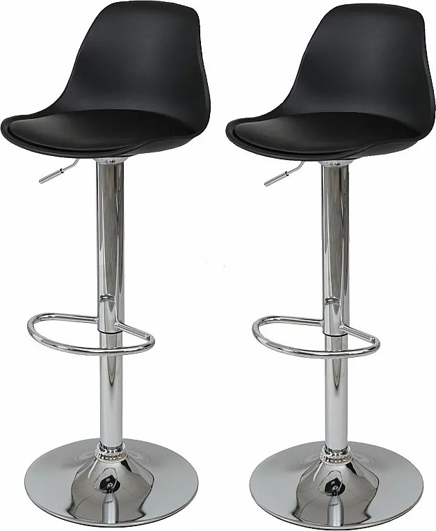 Stołek barowy MCW-B14 (zestaw 2 szt.),  czarny