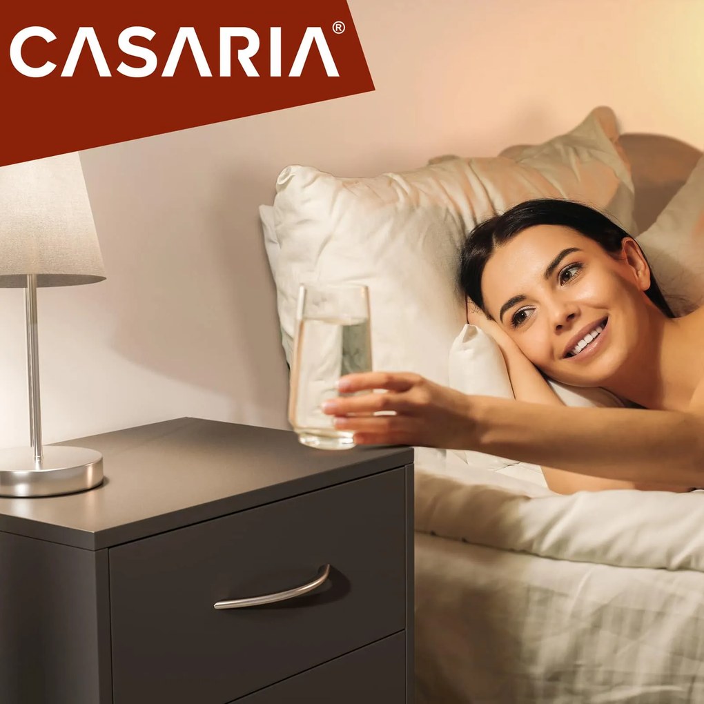 Casaria Szafka nocna ELOISE z podświetleniem, 54x39x28cm, antracytowa