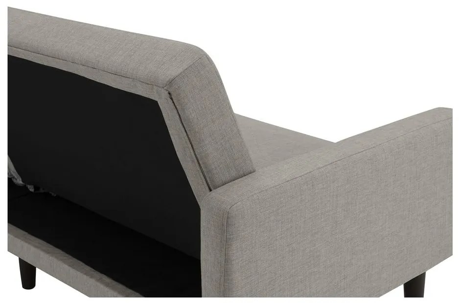 Jasnoszara sofa rozkładana 198 cm – Støraa