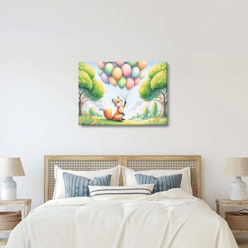 Obraz – Szczęśliwy lis (70x50 cm)