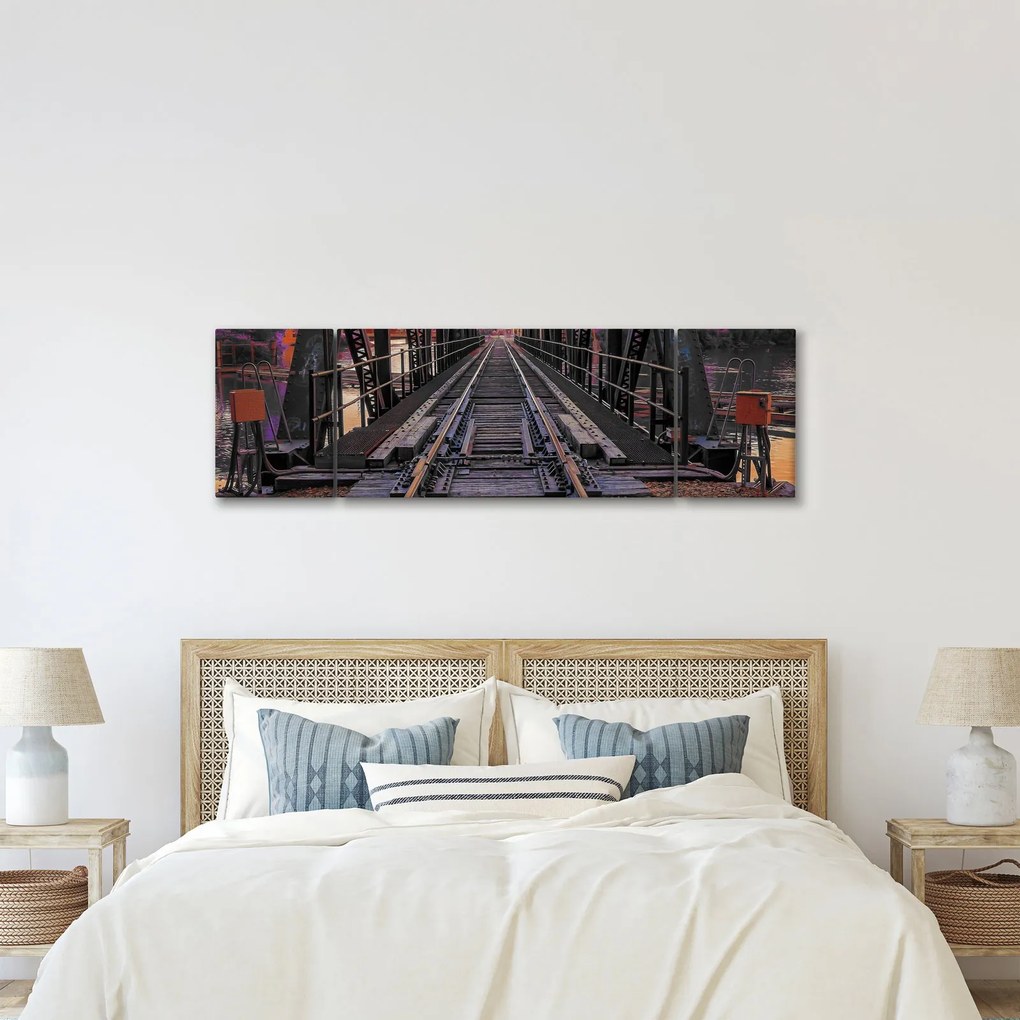 Obraz mostu kolejowego (170x50 cm)