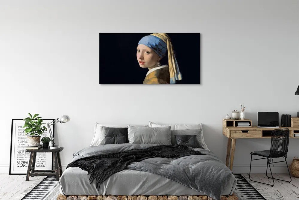 Duży obraz na płótnie Dziewczyna z perłą - Johannes Vermeer