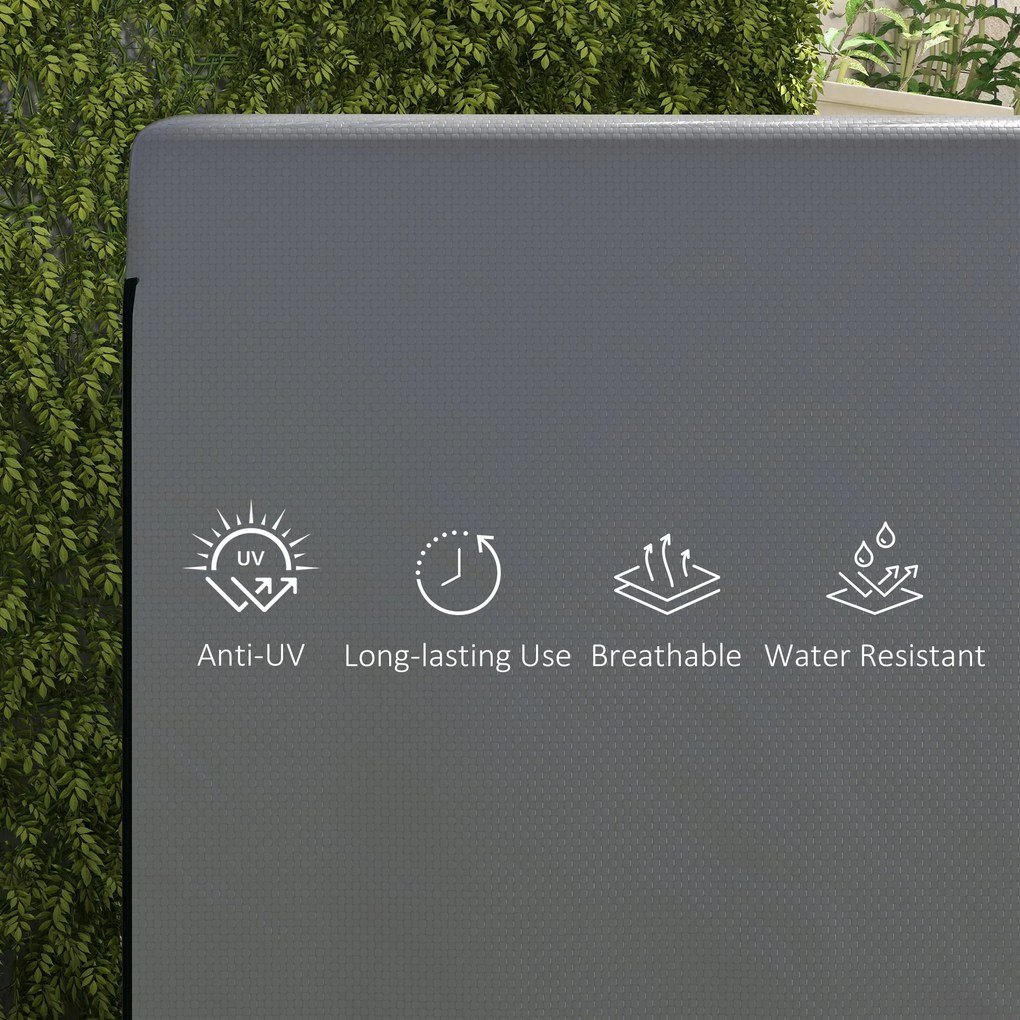 Outsunny Pokrowiec na meble ogrodowe, osłona ochronna na meble zewnętrzne, 215 cm x 155 cm x 150 cm, Ciemnoszary | Aosom PL