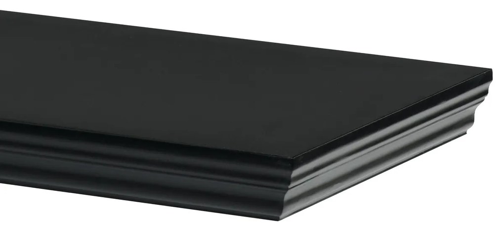 Półka ścienna P-024, matowy czarny, 60 cm