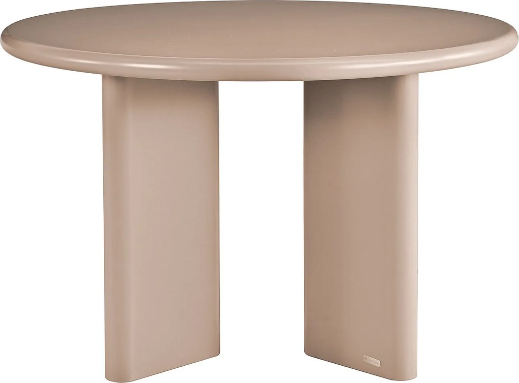 Okrągły stół do jadalni  dla 4 osób z MDF - Brązowy - LUKAVO