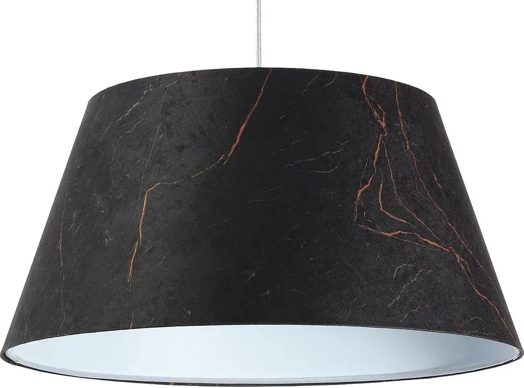 Czarna lampa wisząca welurowa dzwon - 3X S411 K6-K10