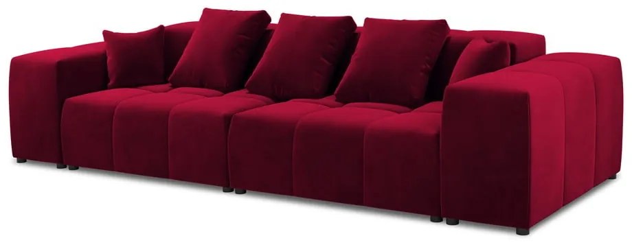 Czerwona aksamitna sofa 320 cm Rome Velvet – Cosmopolitan Design