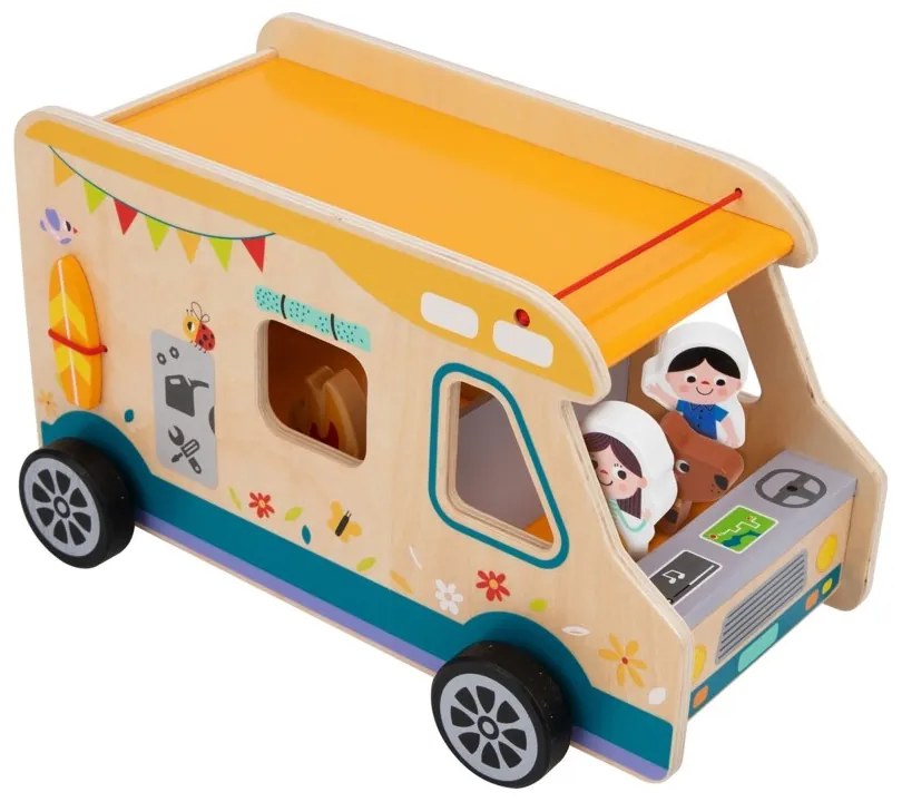 Tooky toy drewniany kamper postacie kemping