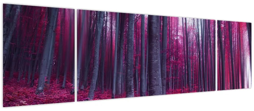 Obraz różowego lasu (170x50 cm)