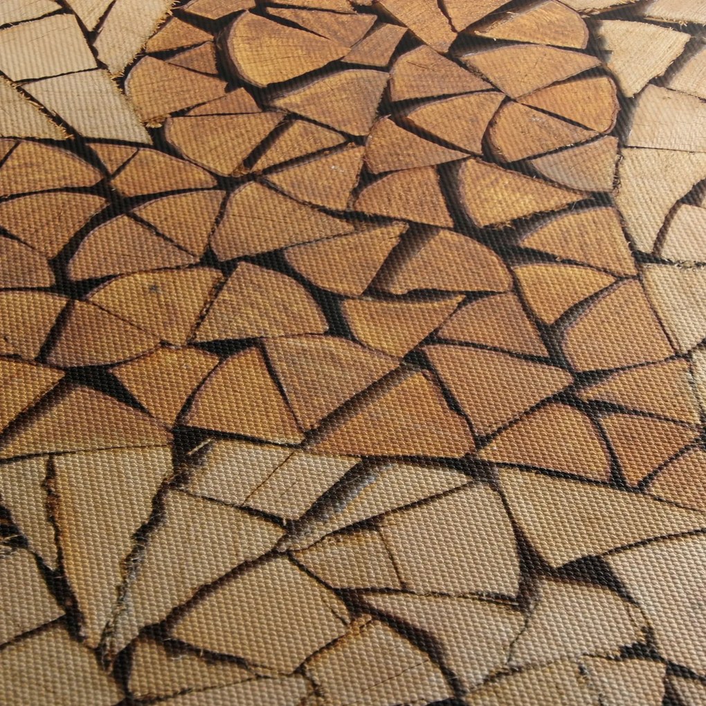 Obraz - Serce z drewna (170x50 cm)