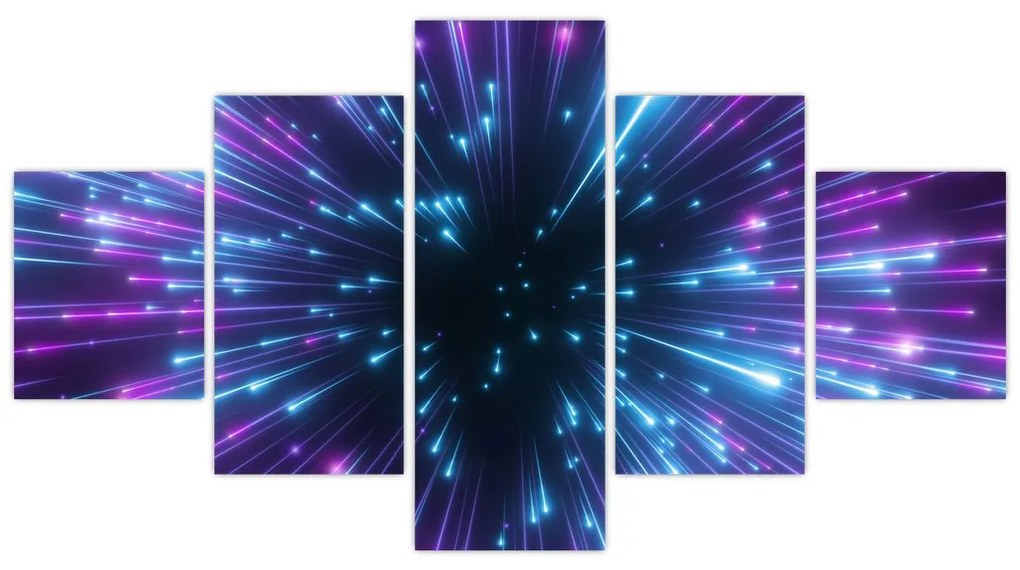 Obraz - Neonowa przestrzeń (125x70 cm)