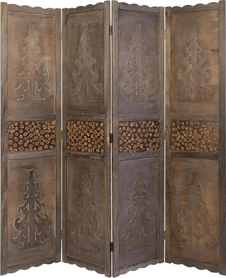 Przegroda pokojowa 170x160x2 cm brązowa