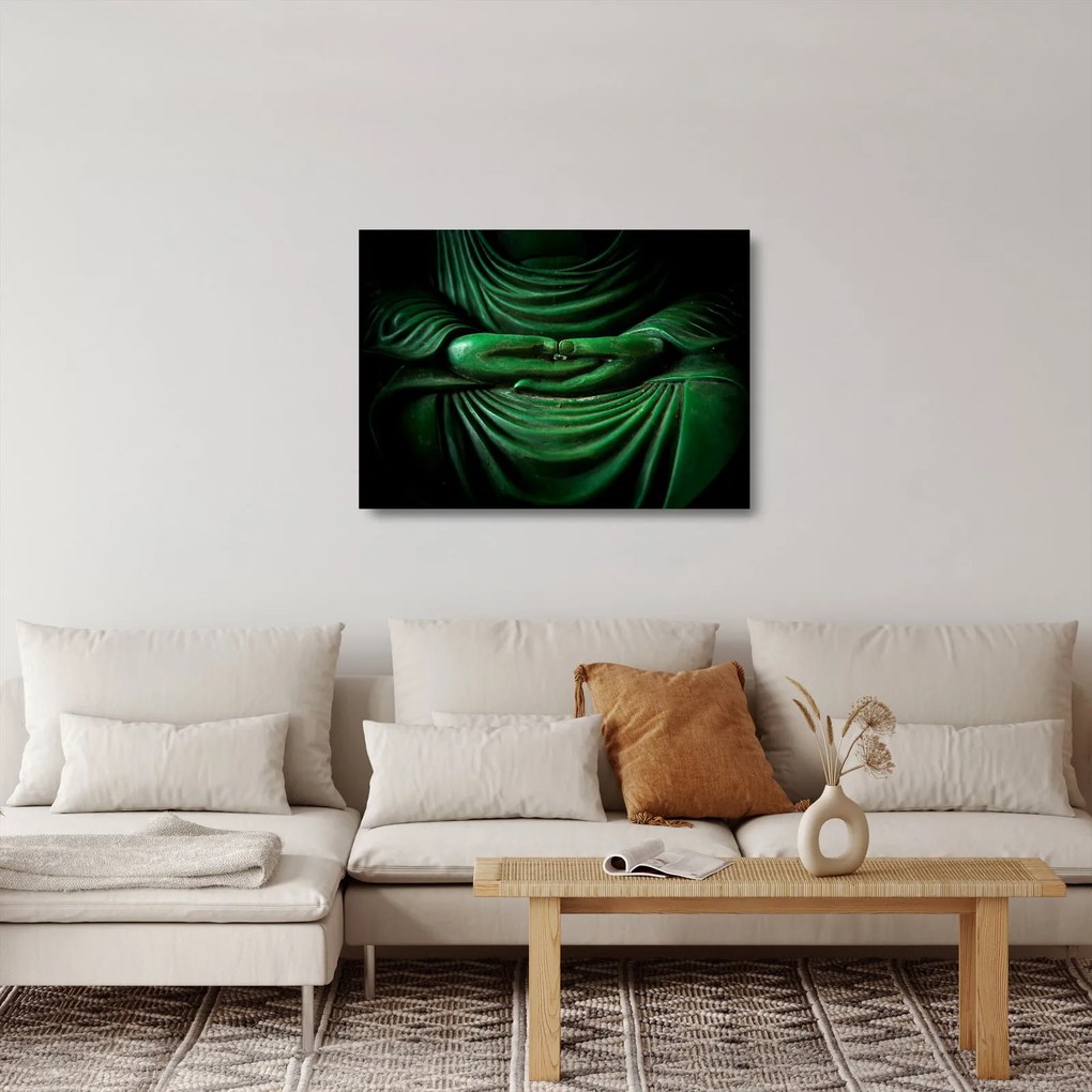 Obraz na szkle - Ręka Buddy (70x50 cm)