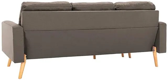 3-osobowa sofa z podnóżkiem taupe - Muria 4Q
