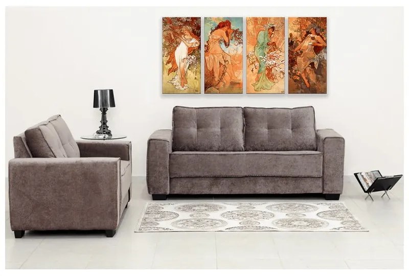 Reprodukcja obrazu Alfonsa Muchy – Pory Roku, 80x40 cm