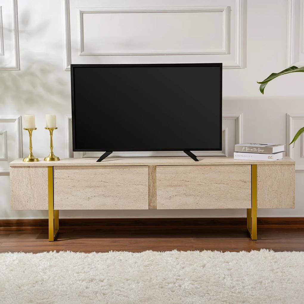 Stolik TV Serenity trawertyn