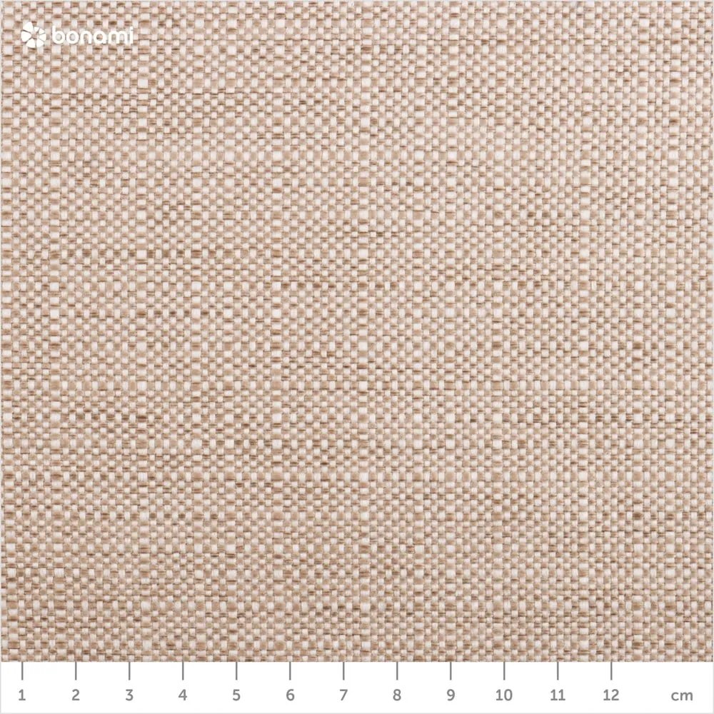 Beżowe tapicerowane łóżko dwuosobowe ze schowkiem i stelażem 140x200 cm Elizabeth – Micadoni