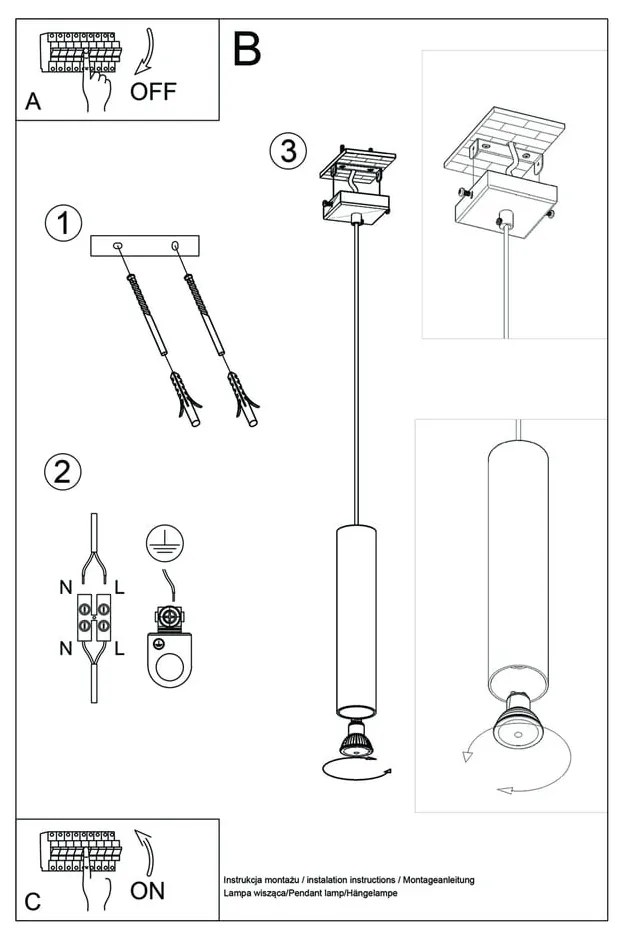 Lampa wisząca Nice Lamps Bakari