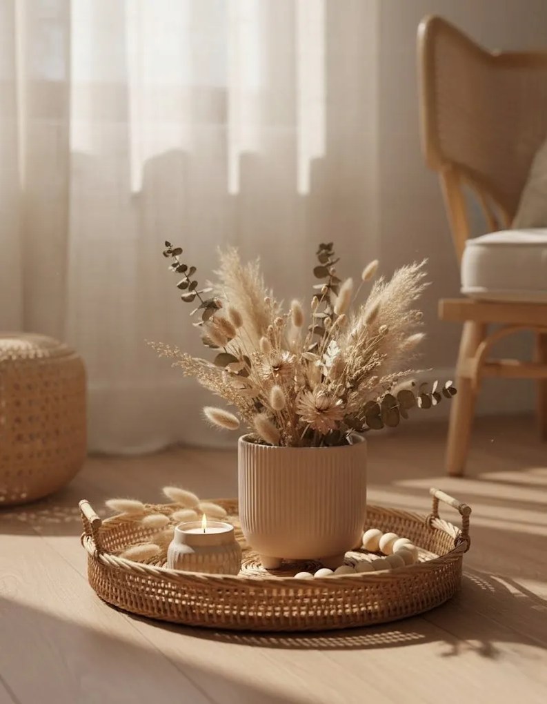 Doniczka Ecru Osłonka 15 cm z Ceramiki na Trzech Nóżkach Designerska Donica