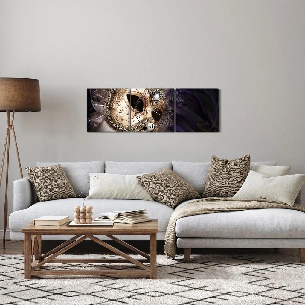 Obraz rzeźby z drapakiem (z zegarem) (90x30 cm)