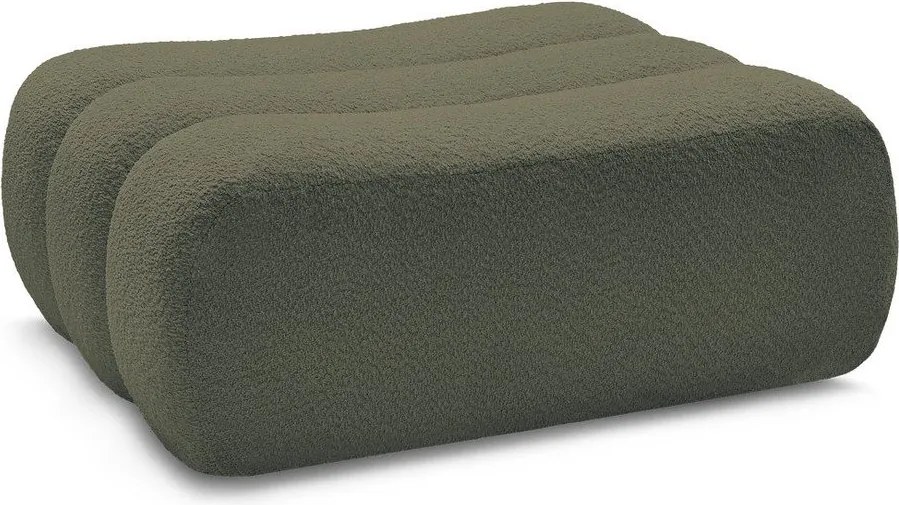 Zielony podnóżek z materiału bouclé Azra – Bobochic Paris