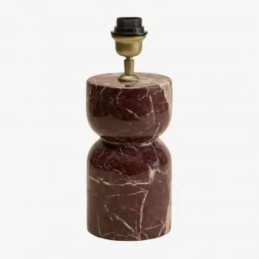 [*]podstawa Do Lampy Stołowej Diniz ↑25 Cm & Czerwony Marmur Cherry Gold - Sklum