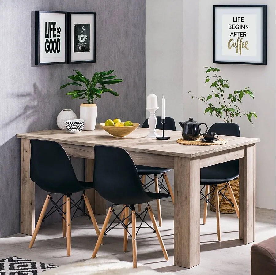 Stół jadalniany 160x90 cm Szary