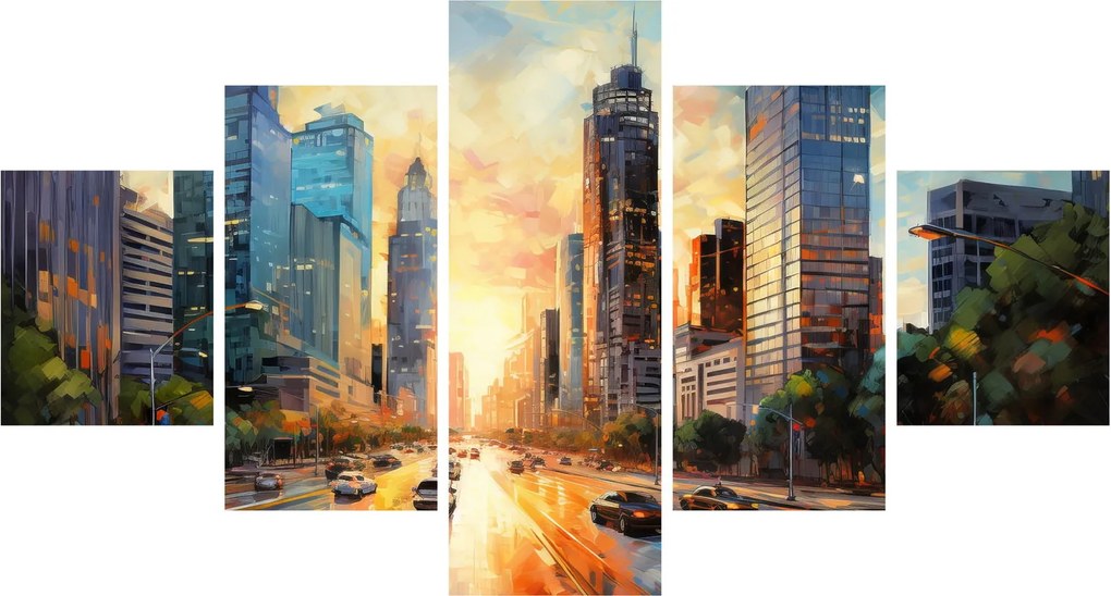 Obraz - Malowanie miasta (125x70 cm)