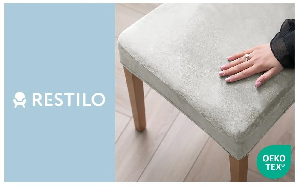 Jasnoszare elastyczne pokrowce na krzesło zestaw 4 szt. 48 cm Sento – Restilo