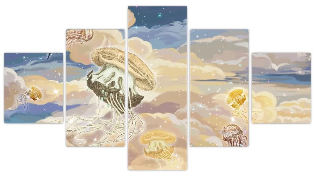 Obraz - Niebiańskie Meduzy (125x70 cm)