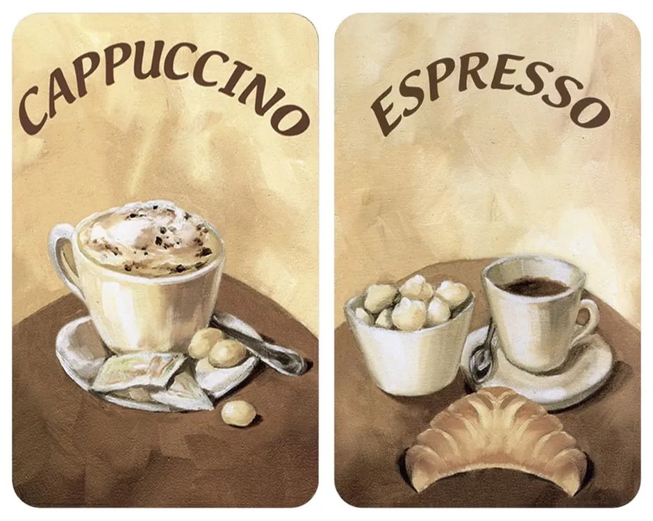 Zestaw 2 szklanych płyt ochronnych na kuchenkę Wenko Coffee