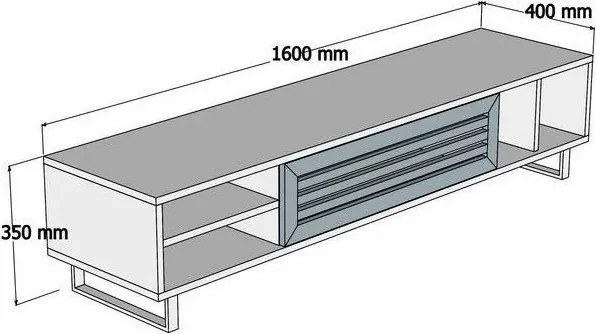 Stolik pod telewizor Eray Walnut and Anthracite