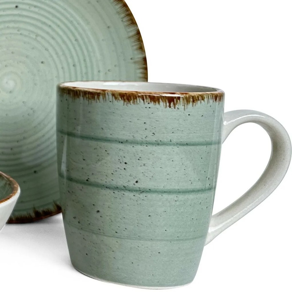 Banquet Zestaw obiadowy Spiral Green, 30 szt.