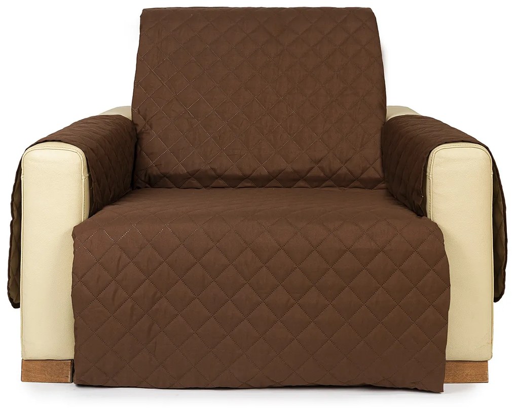 4Home Narzuta na fotel Doubleface czekoladowy/brązowy, 60 x 220 cm