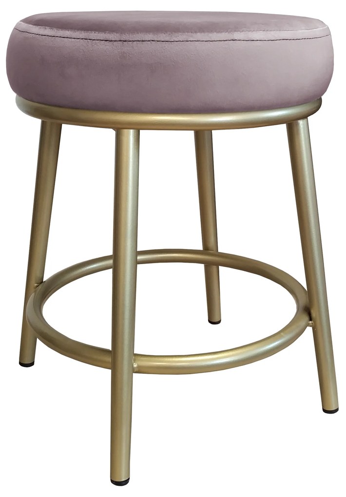 Taboret Ben noga metalowa złota MG55