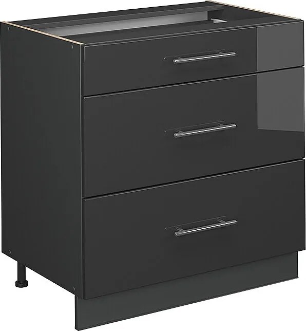 Szafka dolna do kuchni antracyt wysoki połysk 80x60x82 fame-line