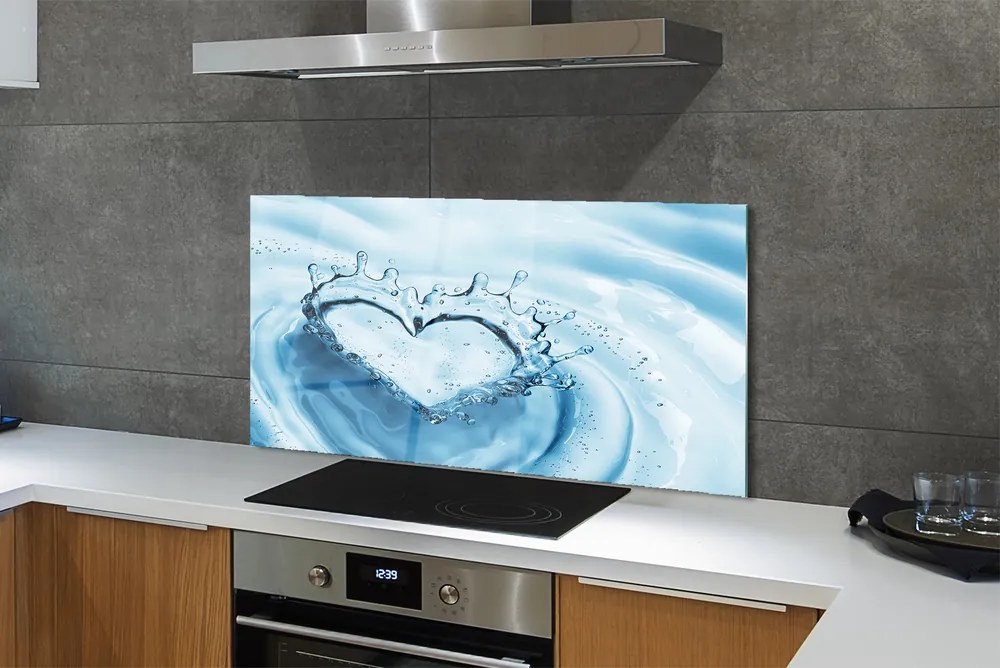 Panel nad Blat Kuchenny Serce z Kropli Wody