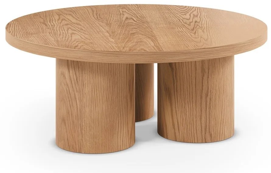 Okrągły stolik w dekorze dębu w naturalnym kolorze ø 100 cm Arancha – MOME