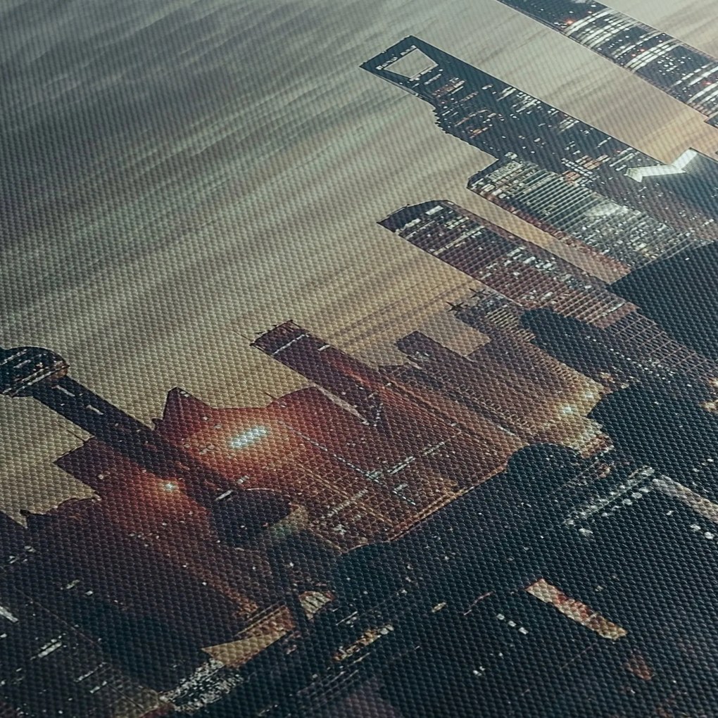 Obraz miasta o zmierzchu (125x70 cm)
