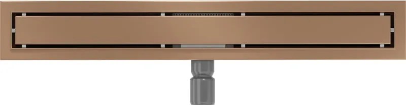 Mexen Flat M13 odpływ liniowy 2w1 50 cm, miedź szczotkowana - 1C10050-15