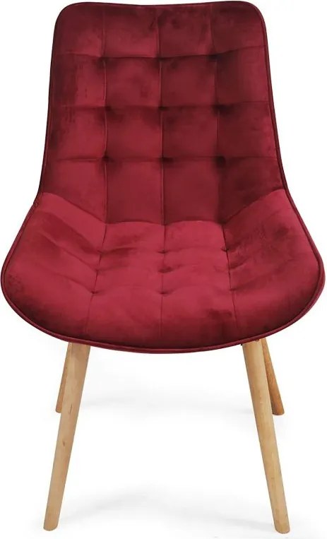 Zestaw krzeseł do jadalni, ciemnoczerwony, 2 szt
