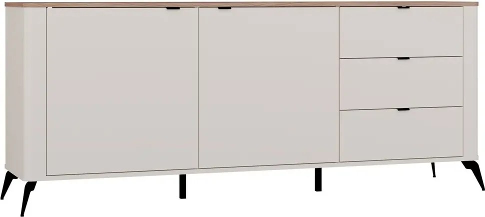Komoda kaszmirowa na nóżkach z blatem dąb castello  C2-R99