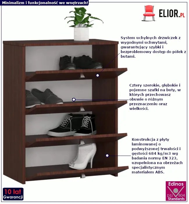 Szafka Na Buty W Kolorze Wenge Utosa