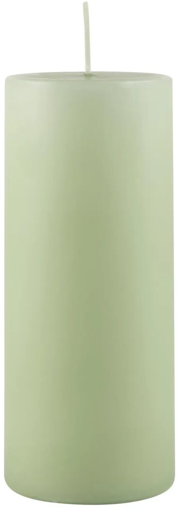 Zielona świeca słupowa LIGHT GREEN 15 cm