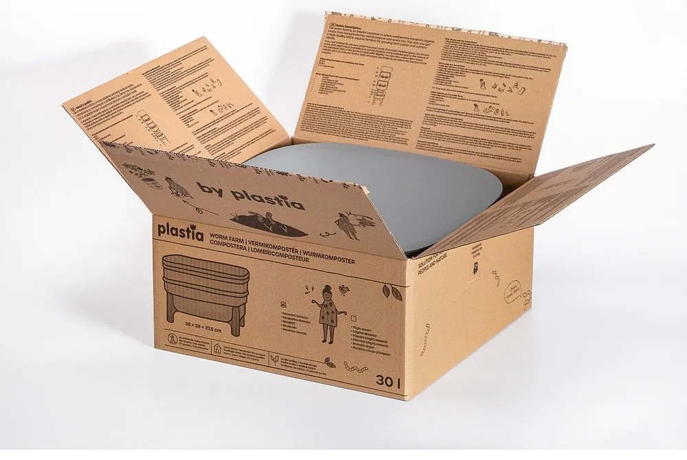 Szary kompostownik 30 l Urbalive – Plastia