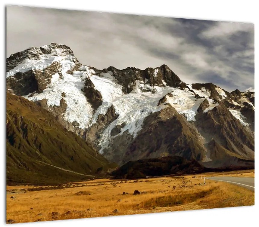 Obraz na szkle góry Sefton, Nowa Zelandia (70x50 cm)