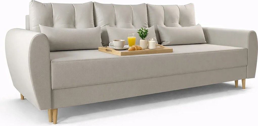 Beżowa sofa rozkładana W4-F40