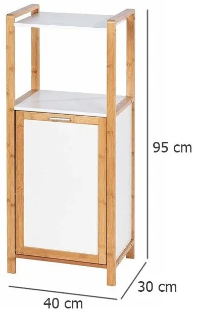 Regał z półką i koszem na pranie FINJA,WENKO
