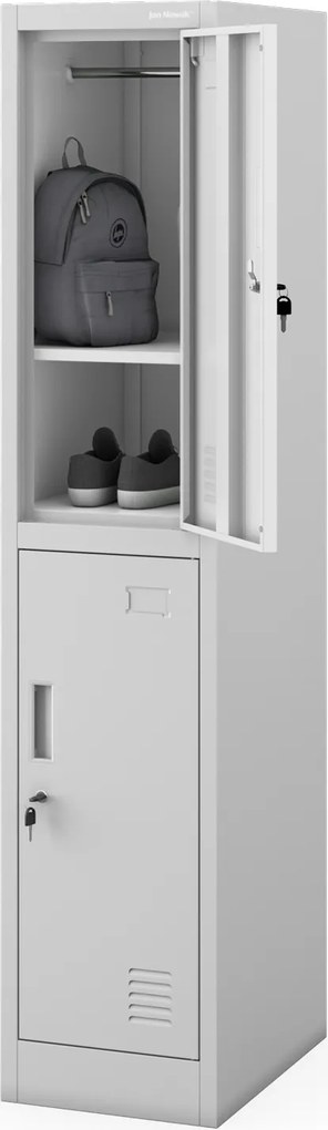 Szafka socjalna ubraniowa BHP szara: IGOREK 1 Plus